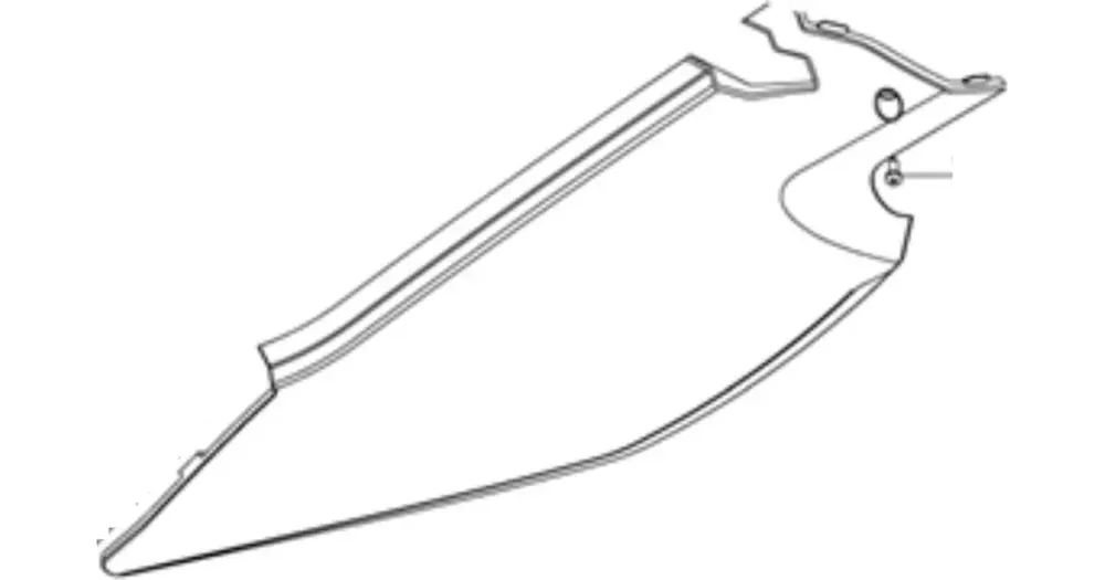 Ylävasen takasuojus, valkoinen WF, Keeway TX 65603J41096Z Löytö