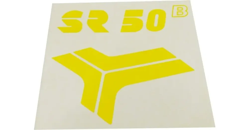 Pakollinen (Must-Have) SR50-katteen tarra, keltainen