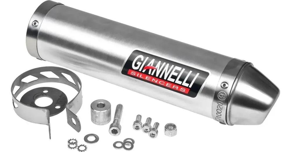 Poisto Pakoputken päätykappale, äänenvaimennin, Giannelli Enduro Aluminium, Aprilia RX / SX 50 06-15 / Derbi Senda X-Treme 50 09- (E)