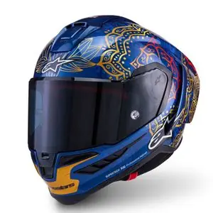 Alpinestars S-R10 MARTHAINATOR Koko kypärä - Sininen / Musta Loppuunmyynti