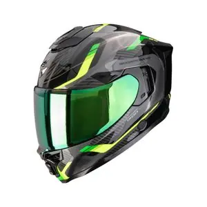 Halpa Scorpion Exo EXO-1500 AIR SLEEK Koko kypärä - Musta / Vihreä