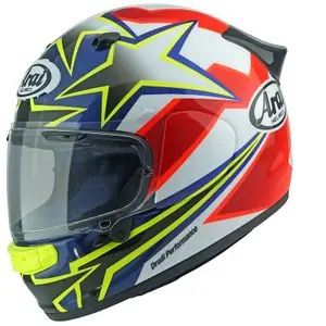Arai QUANTIC - STAR STRIPES Koko kypärä - Punainen Alennus