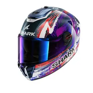 Shark SPARTAN RS CARBON ZARCO SIGNATURE Koko kypärä - Hiili / Valkoinen Nopea Toimitus