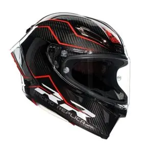 AGV PISTA GP RR - SUORITUSKYKYINEN HIILI Koko kypärä - Musta / Punainen Merkkituote