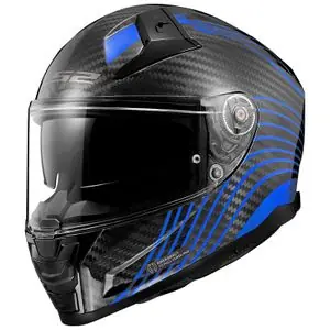 LS2 FF811 - VECTOR II CARBON - FLUX Koko kypärä - Musta / Punainen Lähetetään Heti