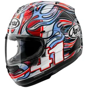 Poisto Arai RX-7V EVO - HAGA WSBK - REPLICA Koko kypärä - Musta / Punainen