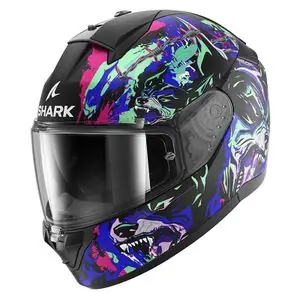 Shark RIDILL 2 RACING BEAST Koko kypärä - Musta / Vihreä Turvallinen Maksu