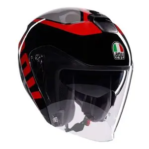 AGV IRIDES - VALENZA Avoin kypärä - Harmaa / Punainen Asiakkaiden Suosikki
