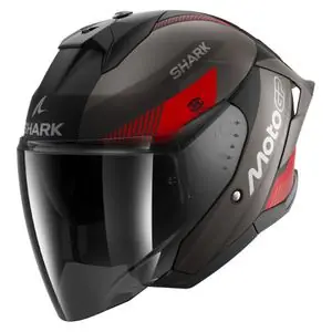 Shark SKWAL JET CUP MOTOGP Mat Avoin kypärä - Musta / Punainen Kuuma Tarjous