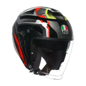 AGV IRIDES - ZURIGO Avoin kypärä - Musta / Punainen Alennettu
