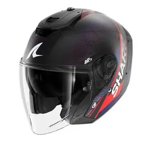 Shark RS JET CARBON SPEED-TECH Avoin kypärä - Hiili / Sininen Kampanjahinta