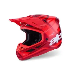 Alpinestars S-M7 CORE 2026 Cross-kypärä - Musta / Punainen Flash-Tarjous