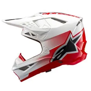 Alpinestars SUPERTECH S-M10 - YKSIÖ 2023 Cross-kypärä - Punainen / Valkoinen Nopea Toimitus