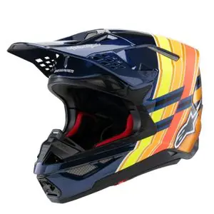 Tilaa Heti Alpinestars SUPERTECH S-M10 - TLD EDITION 25 2025 Cross-kypärä - Sininen / Oranssi