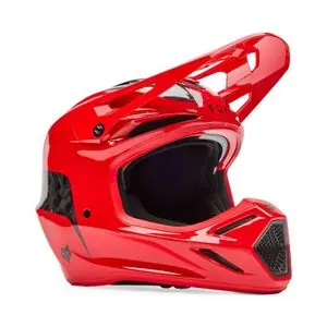 Alennettu Hinta Fox V3 RS FRACTURE 2027 Cross-kypärä - Punainen / Valkoinen