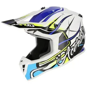 Halpa Hinta Acerbis LINEAR 22.06 GRAPHIC 2027 Cross-kypärä - Valkoinen / Sininen