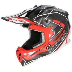 Acerbis LINEAR 22.06 GRAPHIC 2027 Cross-kypärä - Harmaa / Punainen Erikoistarjous
