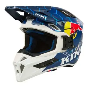Kini Red Bull EXC 1.0 2026 Cross-kypärä - Valkoinen / Sininen Tehdashinta