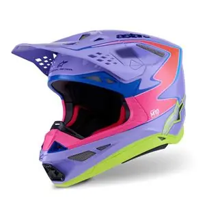 Alpinestars SUPERTECH S-M10 - JET LAWRENCE 2025 Cross-kypärä - Violetti / Vaaleanpunainen Heti Saatavilla