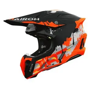 Viimeinen Mahdollisuus Airoh TWIST 3 - DIRT 2026 Cross-kypärä - Musta / Oranssi