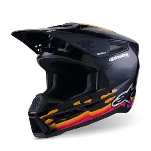 Alennettu Alpinestars S-M3 FORCE 2026 Cross-kypärä - Musta / Valkoinen