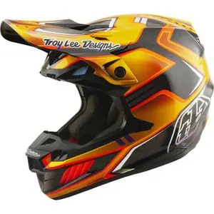 Superhinta TroyLee design SE5 CARBON W/MIPS CREST 2027 Cross-kypärä - Musta / Keltainen