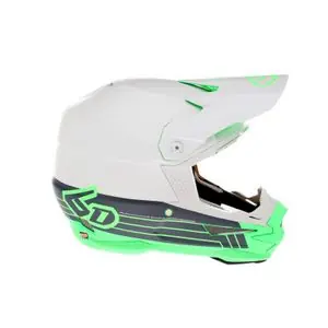 6D Helmets ATR-1 SPLIT NEON GREEN 2023 Cross-kypärä - Valkoinen / Vihreä Heti Saatavilla