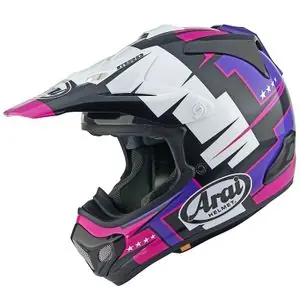 Arai MX-V EVO BATTLE 2025 Cross-kypärä - Violetti / Musta Erikoistarjous