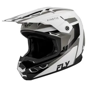 Fly KINETIC - SYNC 2027 Cross-kypärä - Valkoinen / Musta Vain Rajoitetun Ajan
