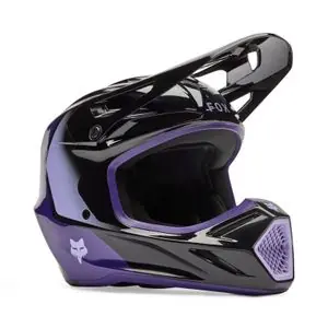 Edullinen Hinta Fox V3 - SPIRE - ENFANT Cross-kypärä - Musta / Violetti