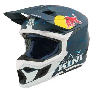Uusi Kokoelma Kini Red Bull MX3 1.0 ENFANT 2025 Cross-kypärä - Valkoinen / Sininen
