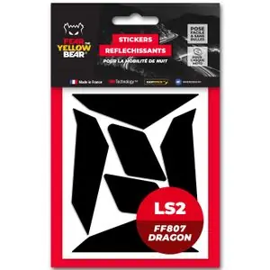 Fear The Yellow Bear REPLICA LS2 FF807 Dragon Heijastavat Tarrat - Musta Edullinen Hinta