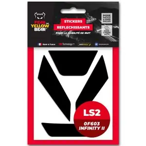 Tehdashinta Fear The Yellow Bear Replica LS2 0F603 Infinity II Heijastavat Tarrat - Musta