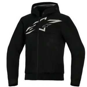 Viimeinen Mahdollisuus Alpinestars CHROME SUPERAIRFLOW HOODIE Moottoripyörähuppari - Musta / Harmaa