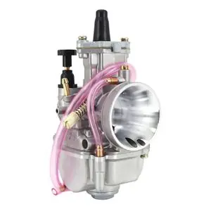 Vain Tänään P2R CARBURATEUR TYPE PWK 28 SILVER A BOISSEAU PLAT AVEC POWER JET + STARTER TIRETTE -P2R- Universal Kaasuventtiili